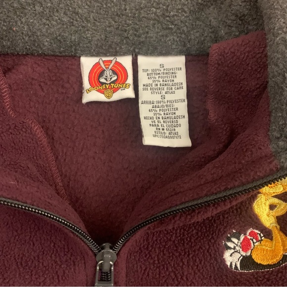 Vintage 2001 Tweety Looney Tunes Fleece Unisex Small - Picture 4 of 6